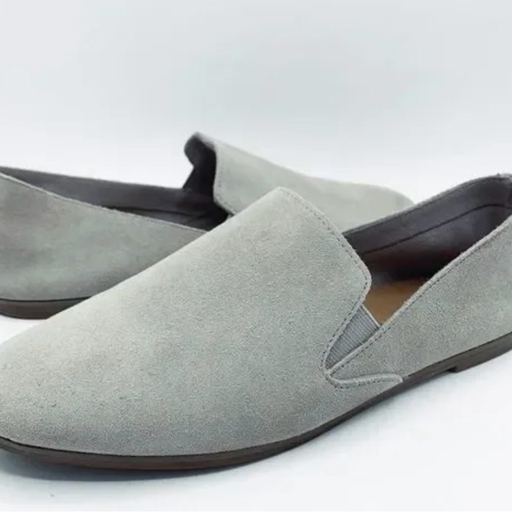 Lucky Brand Men's Light Gray Suede Loafers